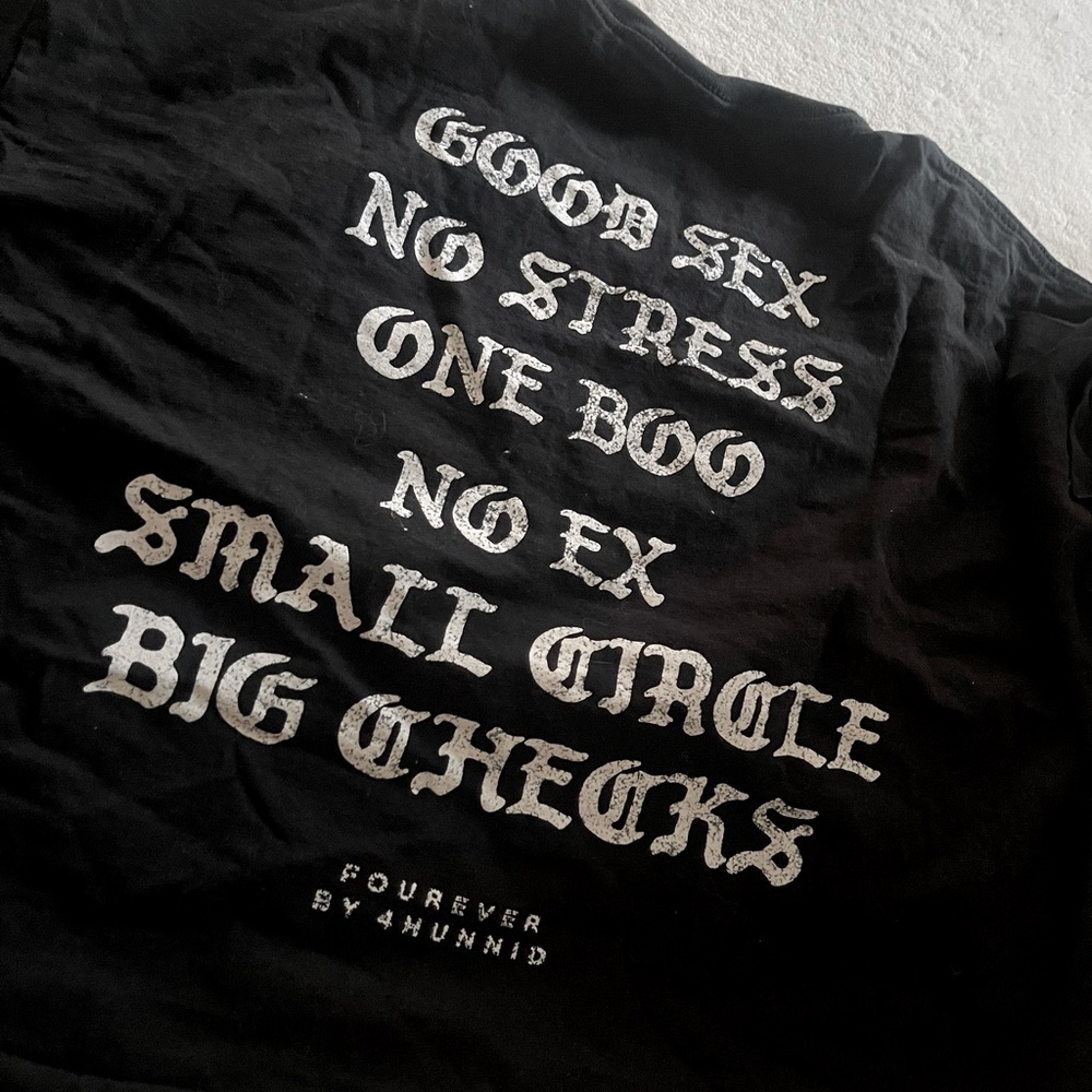 YG 4Hunnid oversized crop shirt